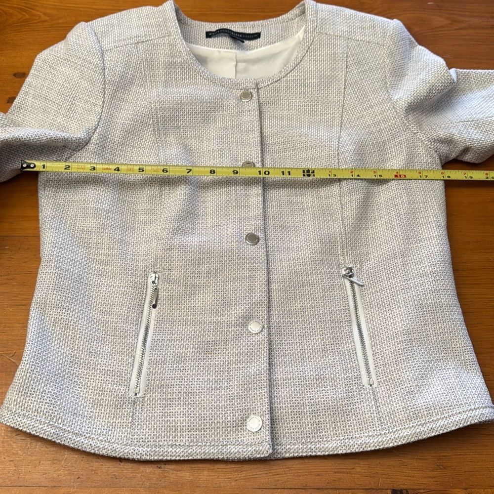 White House Black Market Snap Front Textured Jacket - Picture 12 of 16